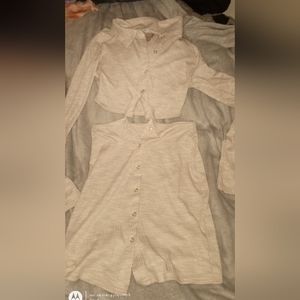 Ribbed knot held dress